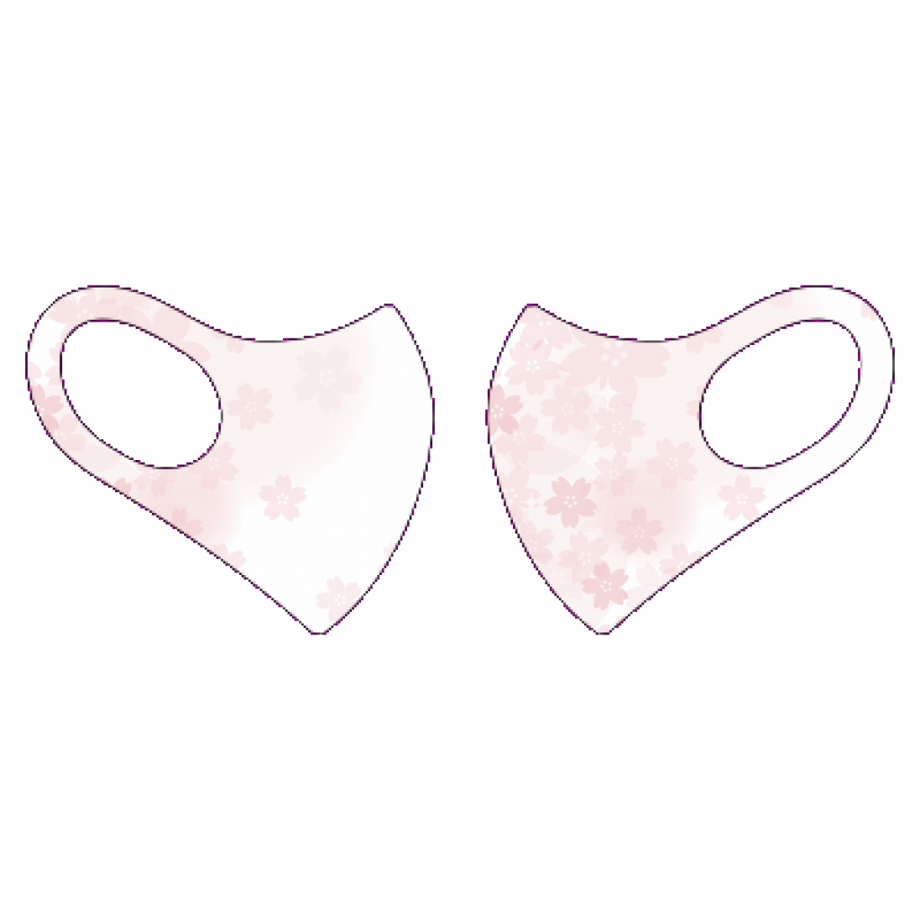 日本製】 TAKUMIBA 洗える超伸縮4ガードフィットマスク （S） 桜が